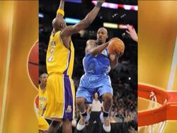 The Western Conference final is tied at one game apiece, after Denver's 106-103 win over the Lakers. Carmelo Anthony led Denver with 34 points. (May 22) News Clip