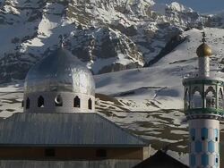 Block Shot Mosque in Drass Kargil Kashmir Jammu and Kashmir India Stock Footage