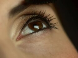 HD: Close Up Of Applying Mascara Stock Footage