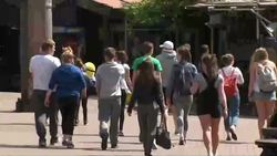 Visitors Queueing for Rita Roller-Coaster at Alton News Clip