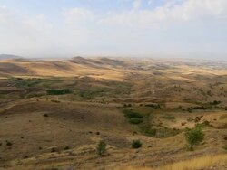Yerevan, Erebuni castle, view of the hills around the castle Stock Footage