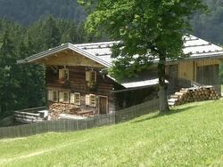 WS Mountain cabin at gerstruben / Oberstdorf, Bavaria, Germany  Stock Footage