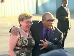 Claude Mann, Quincy Jones at the The Alfred Mann Foundation's Annual Black-Tie Gala at Santa Monica CA. (Footage by WireImage Video/Getty Images Entertainment Video) Stock Footage