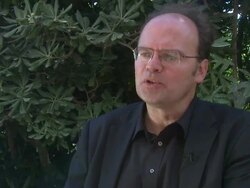 INTERVIEW: Jean-Pierre Ameris on how the film is a modern and universal film at The Man Who Laughs (L'Homme Qui Rit) Interview: 69th Venice Film Festival on September 08, 2012 in Venice, Italy (Footage by WireImage Video/Getty Images) Stock Footage