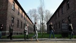 CLEAN : Frances Chief Rabbi visits Auschwitz News Clip