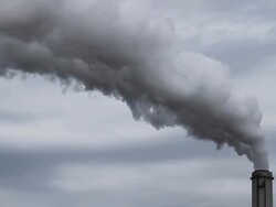 Coal Plant Stack Stock Footage