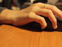 Young Woman Working With Computer,Low light. Stock Footage