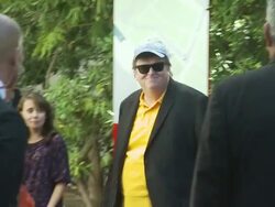 Capitalism: A Love Story Arrivals: Venice Film Festival 2009 Stock Footage