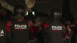 CLEAN : Protests against adjournment of Puigdemont's inauguration News Clip