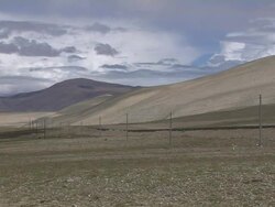 Wide Block Shot Taklakot mountains Taklakot Tibet China Stock Footage
