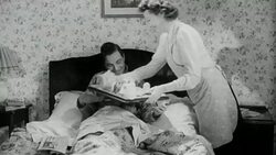 1943 MONTAGE Life getting better for everyone after John gets married / United Kingdom Stock Footage