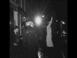 CAN 004 RIOT IN LONDON AS FASCIST LEADER COLIN JORDAN AND WIFE ARRIVE TO MOVEMENT'S HEADQUARTERS News Clip