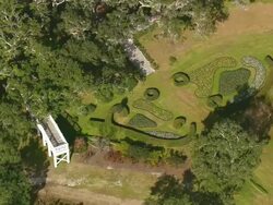 MS AERIAL Shot of Orton Plantation / North Carolina, United States Stock Footage