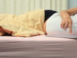Women Playing tablet. Stock Footage