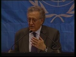 Presser from UN envoy Brahimi News Clip
