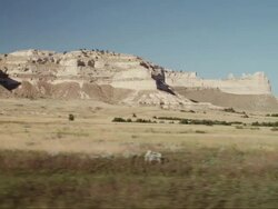 Drive-by Scotts Bluff National Monument Stock Footage