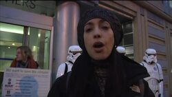 Greenpeace protesters dress as stormtroopers for anti-car demo News Clip
