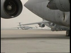 GERMANY: US AIRCRAFT USING AIRBASES AS STOPOVER TO THE GULF News Clip