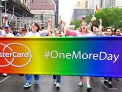 Master Card, Gay Pride Parade, New York City Stock Footage