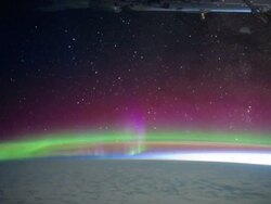Aurora Australis over the Indian Ocean Stock Footage