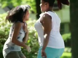 MS Two girls jumping rope / Summit, New Jersey, United States Stock Footage