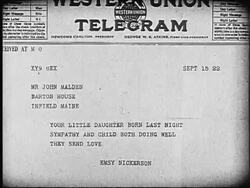 Man receives good news in telegram Stock Footage