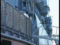 German naval ships in port en route to Lebanon News Clip