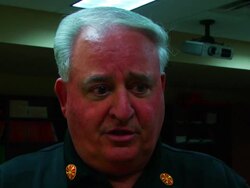 Louisiana Fire Chief on Ebola virus Stock Footage
