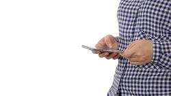 Young woman using her smartphone for online shopping. Stock Footage