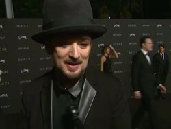 INTERIVEW - Boy George at 2014 LACMA Art+Film Gala Honoring Barbara Kruger And Quentin Tarantino Presented By Gucci Stock Footage