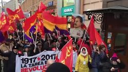 CLEAN : Rally marks anniversary of Russian Revolution (2) News Clip