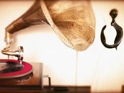 Romantic Vintage Film With Grammophone Stock Footage