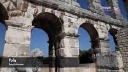 Croatia, Roman archaeological sites Stock Footage