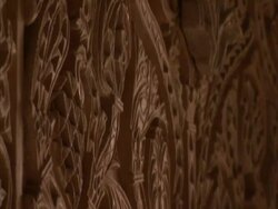 Tilt down ornately decorated wall in the Alhambra, Grenada, Spain (sound available) Stock Footage