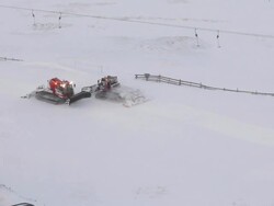 Snow groomer (HD) Stock Footage