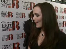 INTERVIEW Victoria Pendleton on post Olympics, Strictly Come Dancing, challenges and more at Classic BRIT Awards at Royal Albert Hall on October 2, 2012 in London, England (Footage by WireImage Video/Getty Images Entertainment Video) Stock Footage