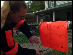 People in West Virginia are waiting, hoping that miners still trapped in a coal mine explosion will be found alive. News Clip