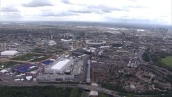 Aerials of Olympic 2012 venues News Clip
