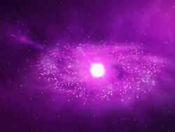 Loopable galaxy orbiting in space Stock Footage