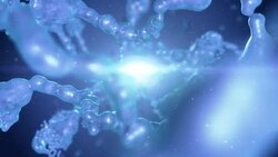 Blue Organic Science Background Stock Footage
