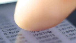Businessman looking at graph Market Data Stock Footage
