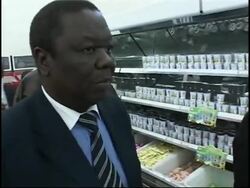 MDC leader Morgan Tsvangarai tours shops News Clip