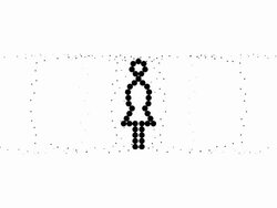 HEARTS - woman, pure black dots (TRANSITION) Stock Footage