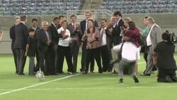 Police command centre for the World Cup and Olympics; inauguration of World Cup stadium News Clip