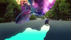 Dude is riding on longboard Stock Footage