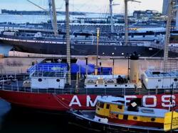 TIME LAPSE: South Street Seaport, New York City Stock Footage