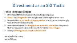 Divestment as a SRI Tactic Instructional Video