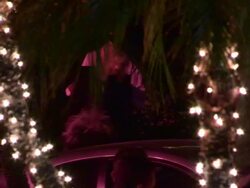 Courtney Love arrives at the Roosevelt Hotel in Ho Stock Footage