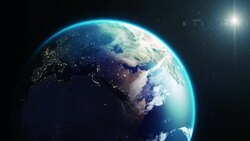 Earth's rotation and the night lights Stock Footage