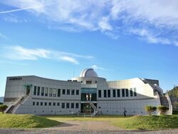 WS T/L View of Center of Korea Observatory with Cloudscape / Yanggugun, Gangwondo, South Korea Stock Footage